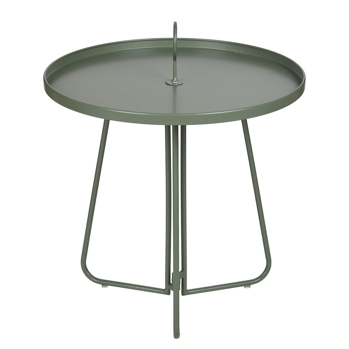 BEISTELLTISCH Porter mit Griff - Grün, Metall (45/45/53cm) - Butlers