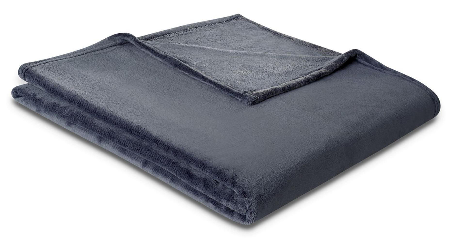 TAGESDECKE soft&cover anthrazit 150 x 200cm - Anthrazit, Textil (150/170cm) - Biederlack
