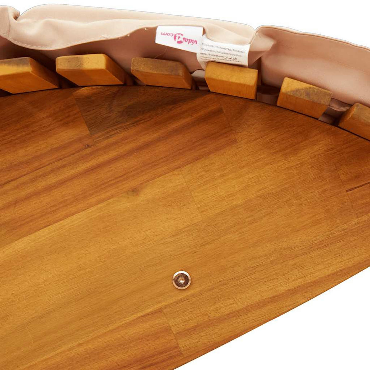 SCHAUKEL-SONNENLIEGE Mit Auflage Massivholz Akazie - Beige/Braun, Holz (60/74/154cm) - vidaXL