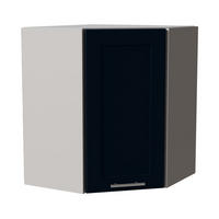 ECKHÄNGESCHRANK Oslo W10/60 Grau / Indigo Matt 60 / 60 / 72cm - Dunkelblau/Grau, Holz/Holzwerkstoff (60/72/60cm) - Feldmann-Wohnen