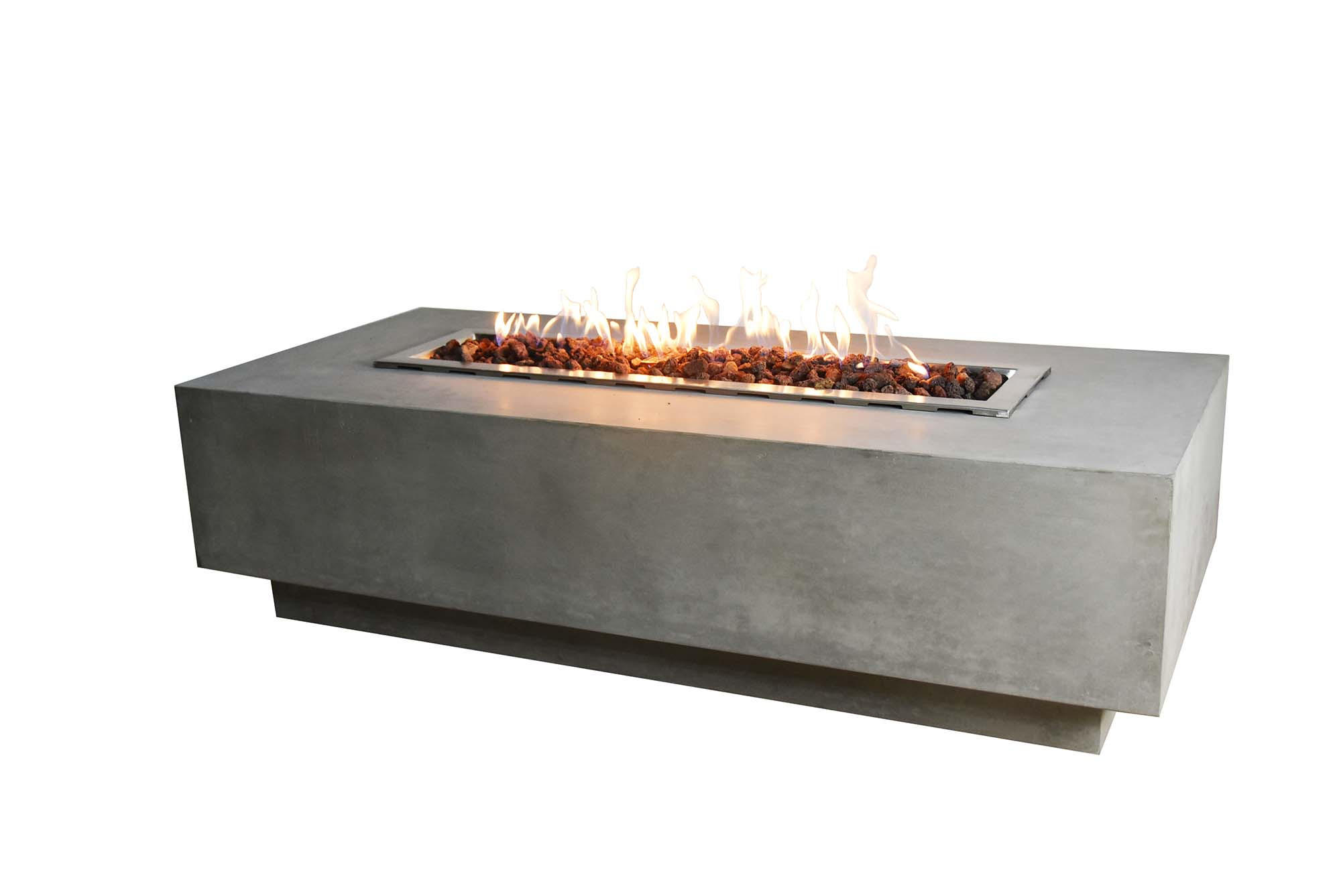 FEUERSTELLE Granville in Beton-Optik grau aus Faserbeton - Grau, Stein (79/48/160cm) - Elementi