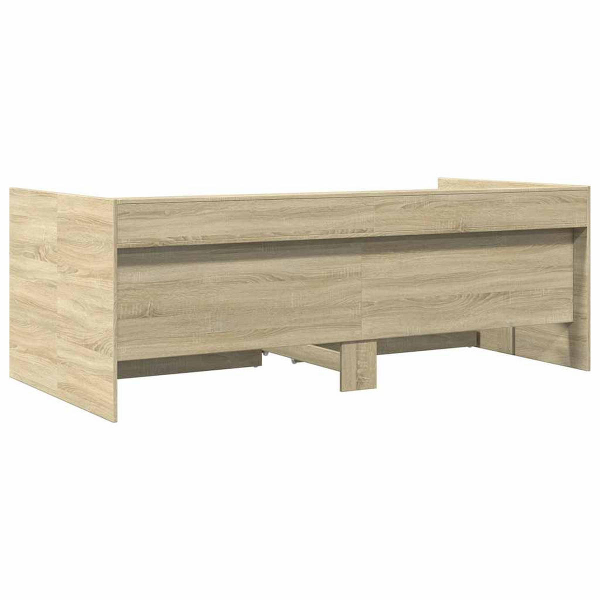 TAGESBETT Mit Schubladen Ohne Matratze Sonoma-Eiche 100/200 Cm - Hellgrau, Holzwerkstoff (100/200cm) - vidaXL