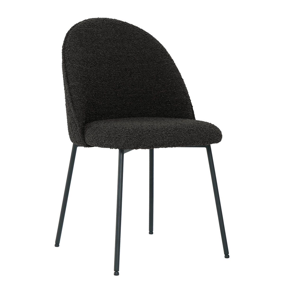 POLSTERSTUHL 2ER-SET - Metall / Textil - Schwarz, Textil/Metall (49/84/54cm) - home24