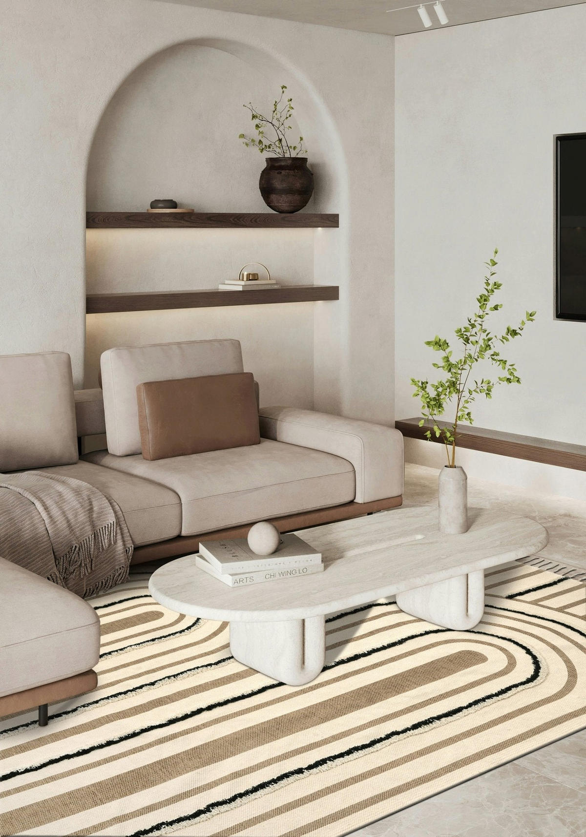 KINDERTEPPICH aus maschinenwaschbarer Baumwolle bruin - Braun, Naturmaterialien (160/230cm) - AFK Living