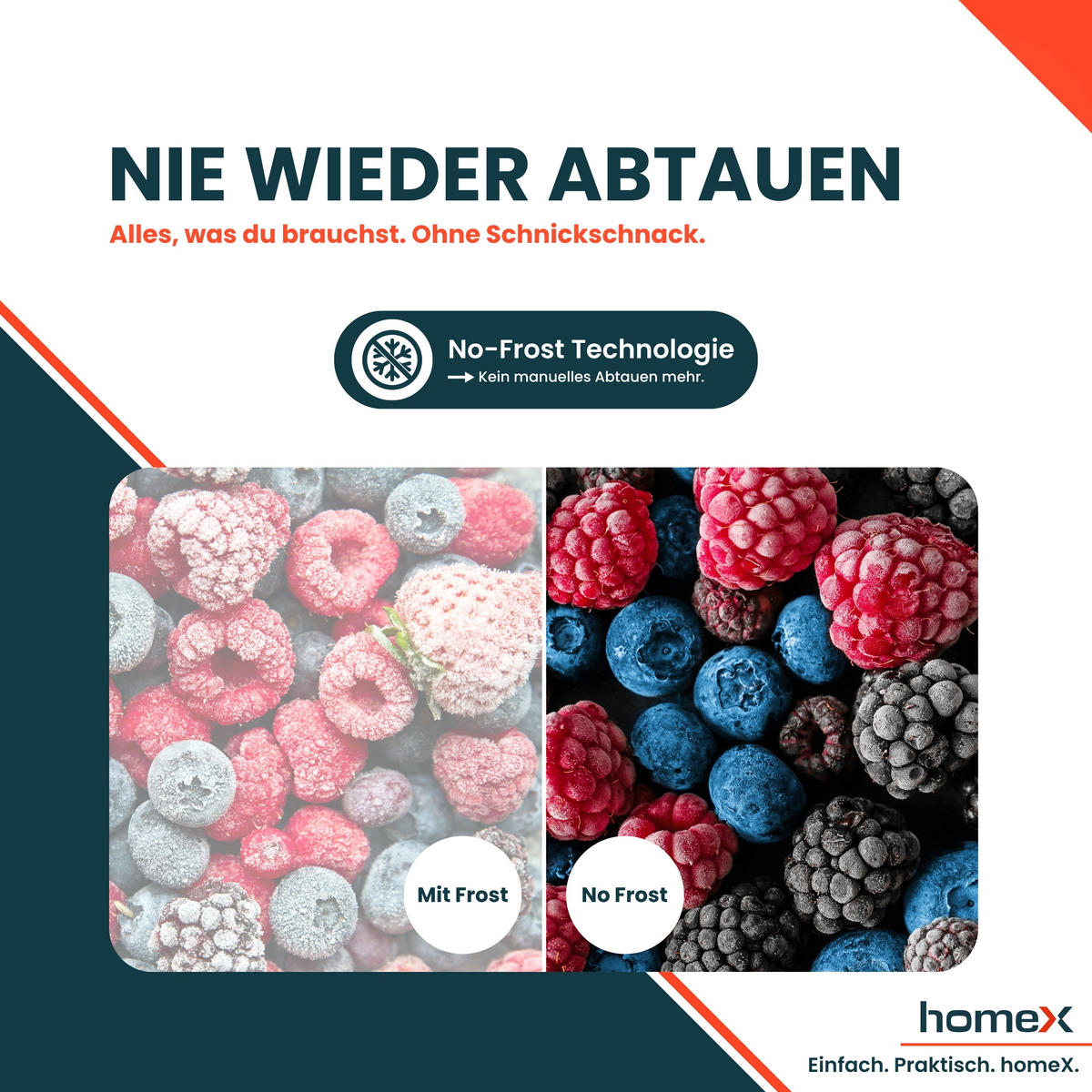 KÜHL-GEFRIER-KOMBINATION, No Frost, freistehend, groß, Kühlschrank mit Gefrierfach - 304 Liter, EEK A, leise 35 dB - Silberfarben, Glas/Kunststoff (59.5/187.3/59cm) - homeX