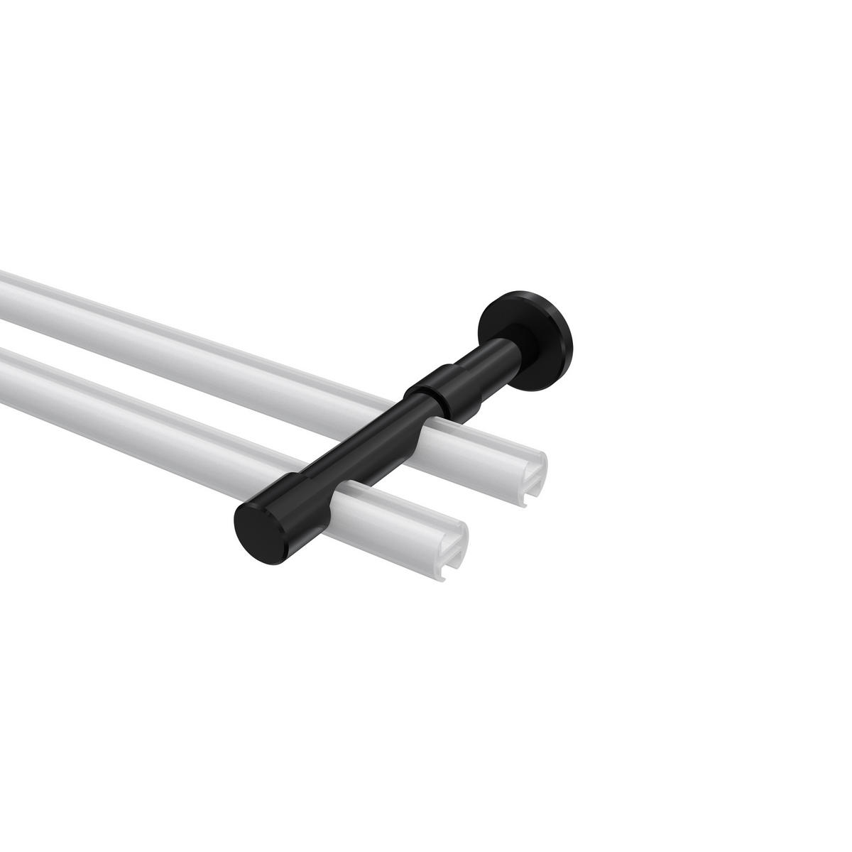 TRÄGER FÜR GARDINENSTANGEN 20 mm Ø, Prestige 2-läufig, Schwarz - Schwarz, Metall (16.2/4/4cm) - INTERDECO