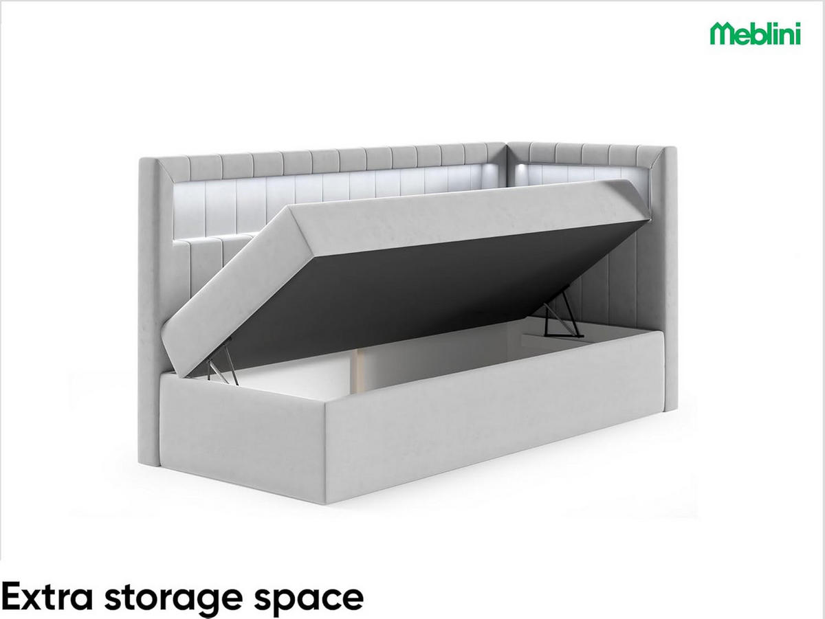 KINDERBETT GARETH 3 - Lila/Weiß, Holzwerkstoff (93/212cm) - Meblini