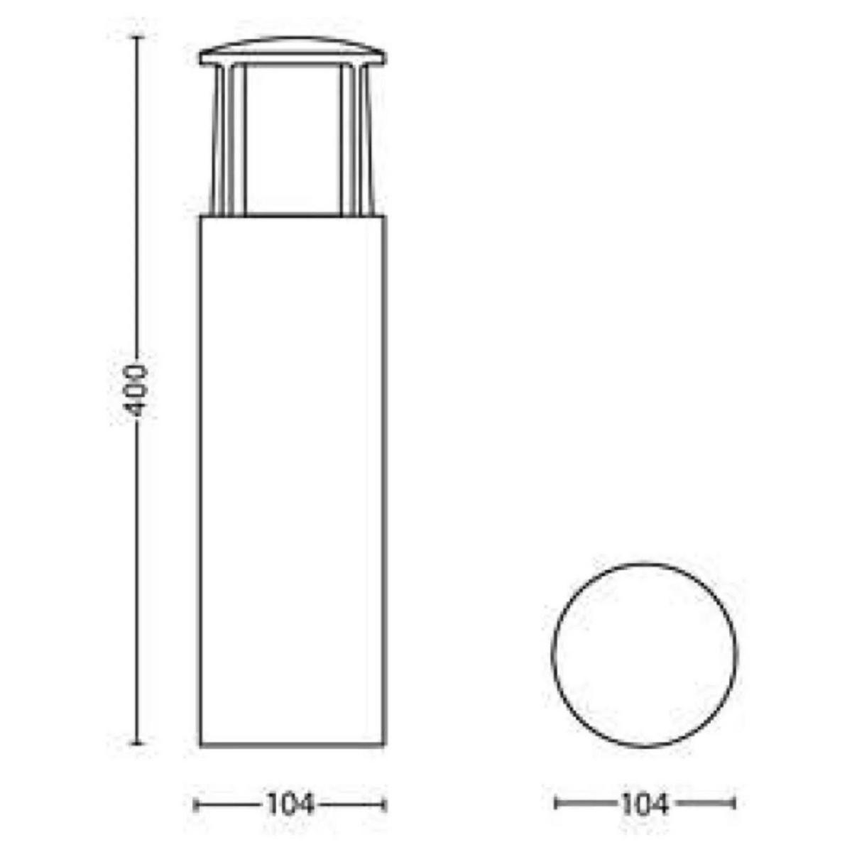 WEGELEUCHTE Stock Anthrazit - Anthrazit, Metall (10.4/10.4/40cm) - Philips