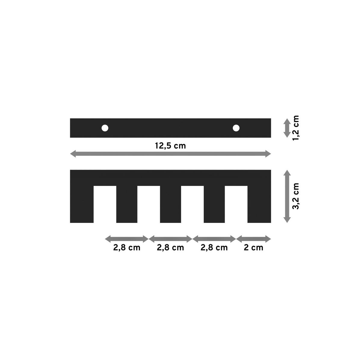 DECKENTRÄGER FÜR INNENLAUFSTANGEN 14x35 mm, Smartline 4-läufig, Schwarz - Schwarz, Metall (12.5/3.4/1.2cm) - INTERDECO