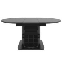 AUSZIEHTISCH Schwarz 118-158/118/76 cm - Schwarz, Holz (118/118/76cm) - PANGIVO