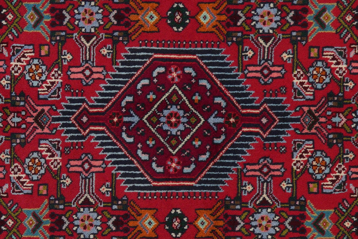 ORIENTTEPPICH handgeknüpft Assadabad Rot 154/102 cm Schurwolle - Rot, Textil (102/154cm) - Looma