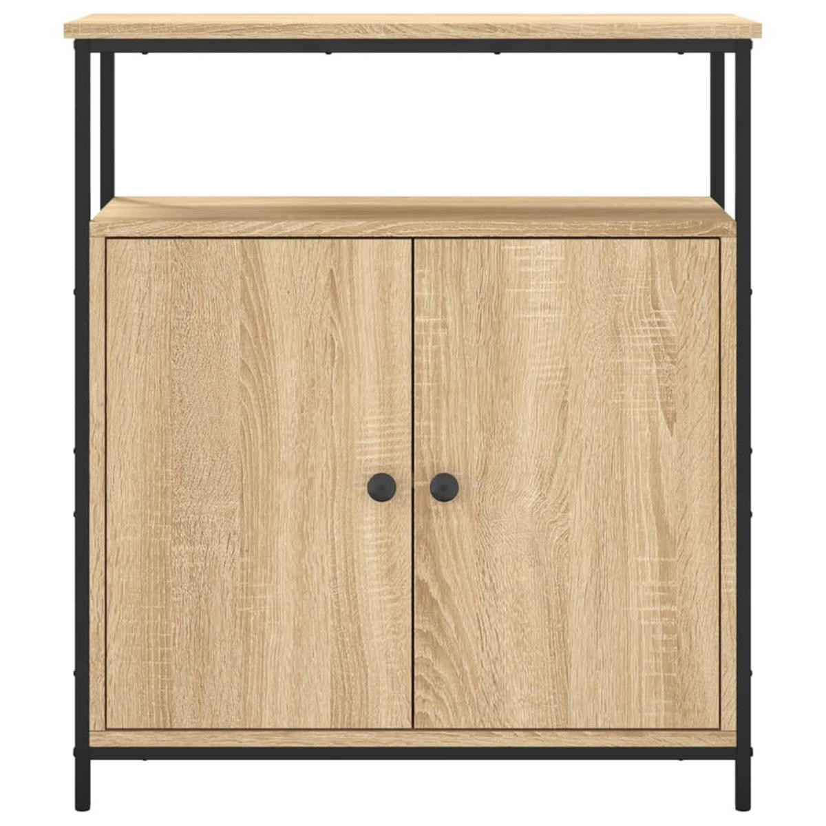 SIDEBOARD mit 2 Türen, 1 Fach 70/30/80 cm aus Holzwerkstoff Sonoma-Eiche Dekor - Sonoma Eiche, Holz (70/80/30cm) - vidaXL