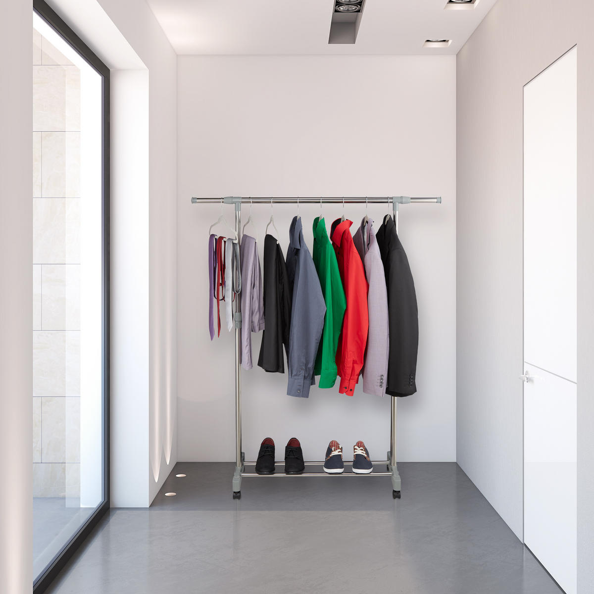 KLEIDERSTÄNDER - Multicolor, Kunststoff/Metall (160/165/41cm) - Relaxdays