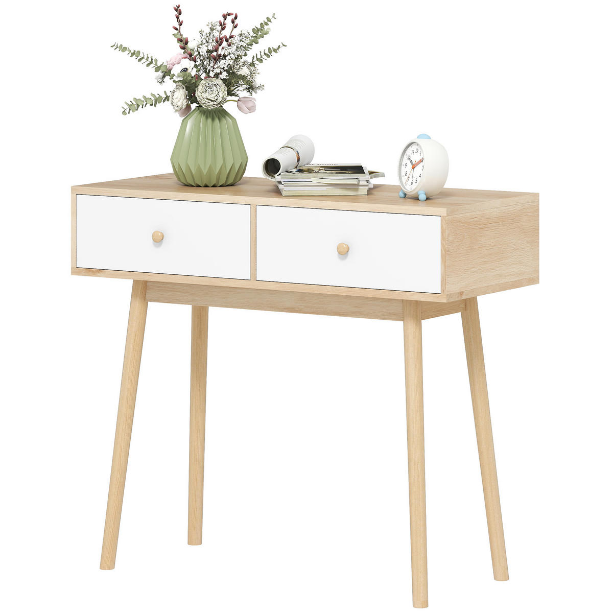 KONSOLENTISCH Eiche Melamin in Holzoptik 1 Stück - Beige, Kunststoff (86/35/75cm) - GiPP