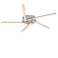 LED DECKENLEUCHTE ARTAX Silber Kristalloptik - Silberfarben, Metall (60/60/5cm) - Globo Lighting