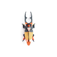 WANDDEKO Hirschkäfer 14/8 cm - Gelb/Schwarz, Wellpappe (14/8/37cm) - KUNSTLOFT