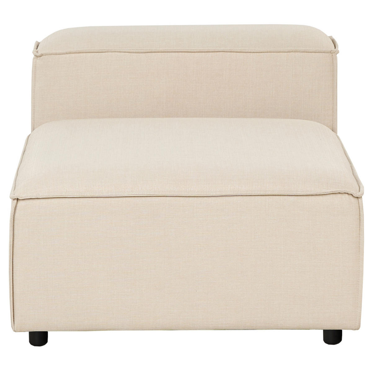 SESSELMODUL Stoff Beige Ardal - Beige/Schwarz, Textil (88/68/120cm) - Beliani