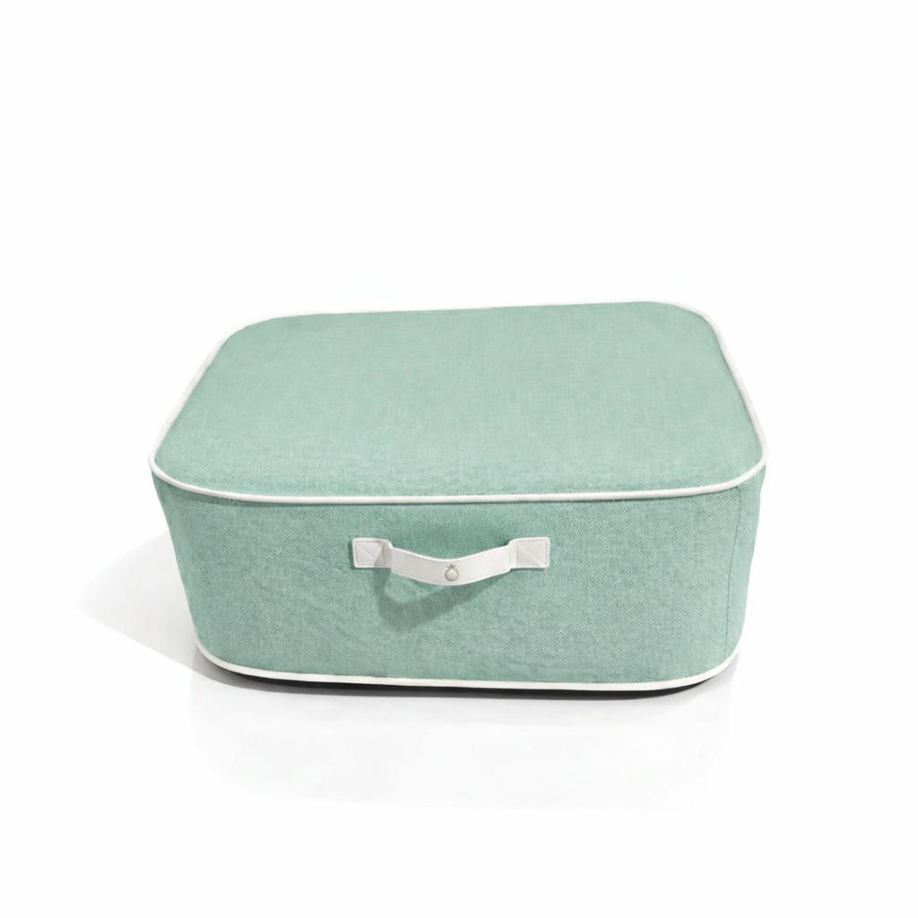 HOCKER NUMA Grün - Mintgrün/Grün, Kunststoff/Textil (75/35/75cm) - Coco Lounge