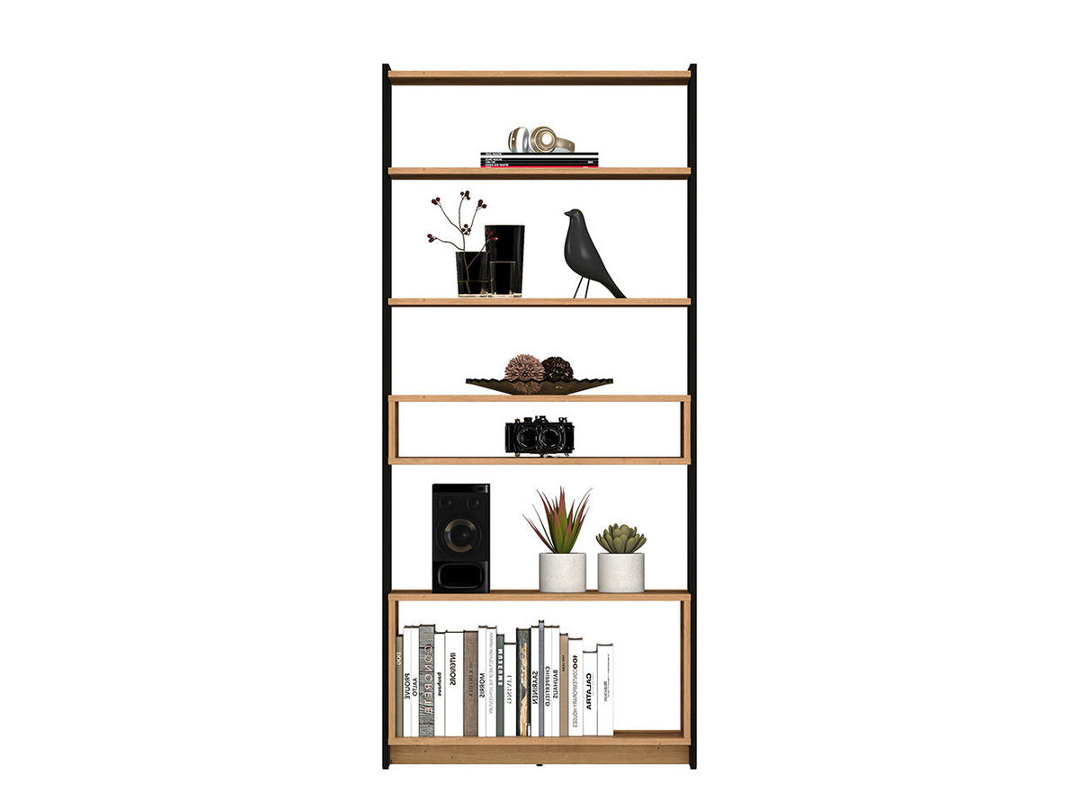 STANDREGAL – TRIS 04 – 80 cm – Tris – Schwarz - Schwarz, Holzwerkstoff (80/180/40cm) - hi-markt