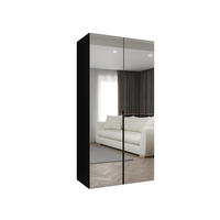DREHTÜRENSCHRANK 202/100/52 2-türig - Schwarz, Holz (100/202/52cm) - Abiks Möbel
