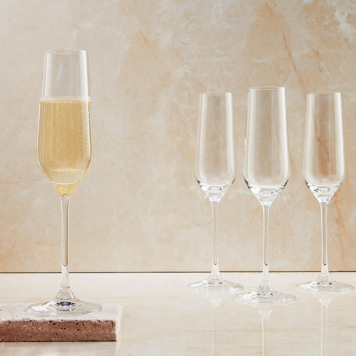 CHAMPAGNERFLÖTE (6er Set) Santè - Transparent, Glas (0.18L) - Butlers