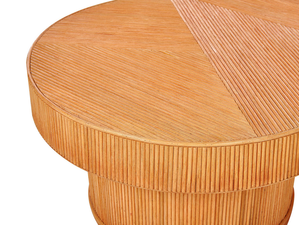 LOUNGETISCH Heller Holzfarbton Airole - Hellbraun, Naturmaterialien (70/150/40cm) - Beliani