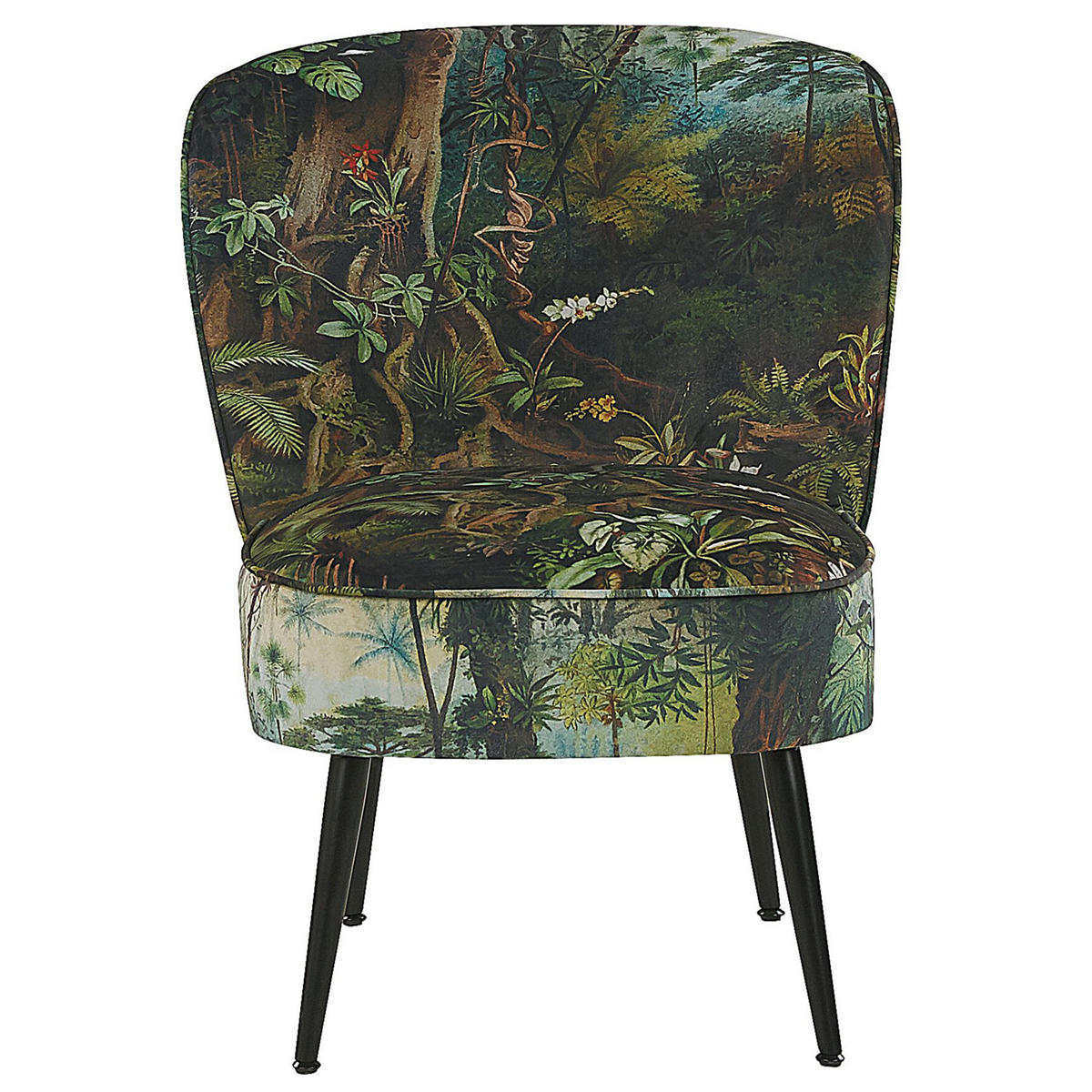 FOTEL Kárpit Zöld Voss - színes/zöld, textil/fém (60/76/52cm) - Beliani