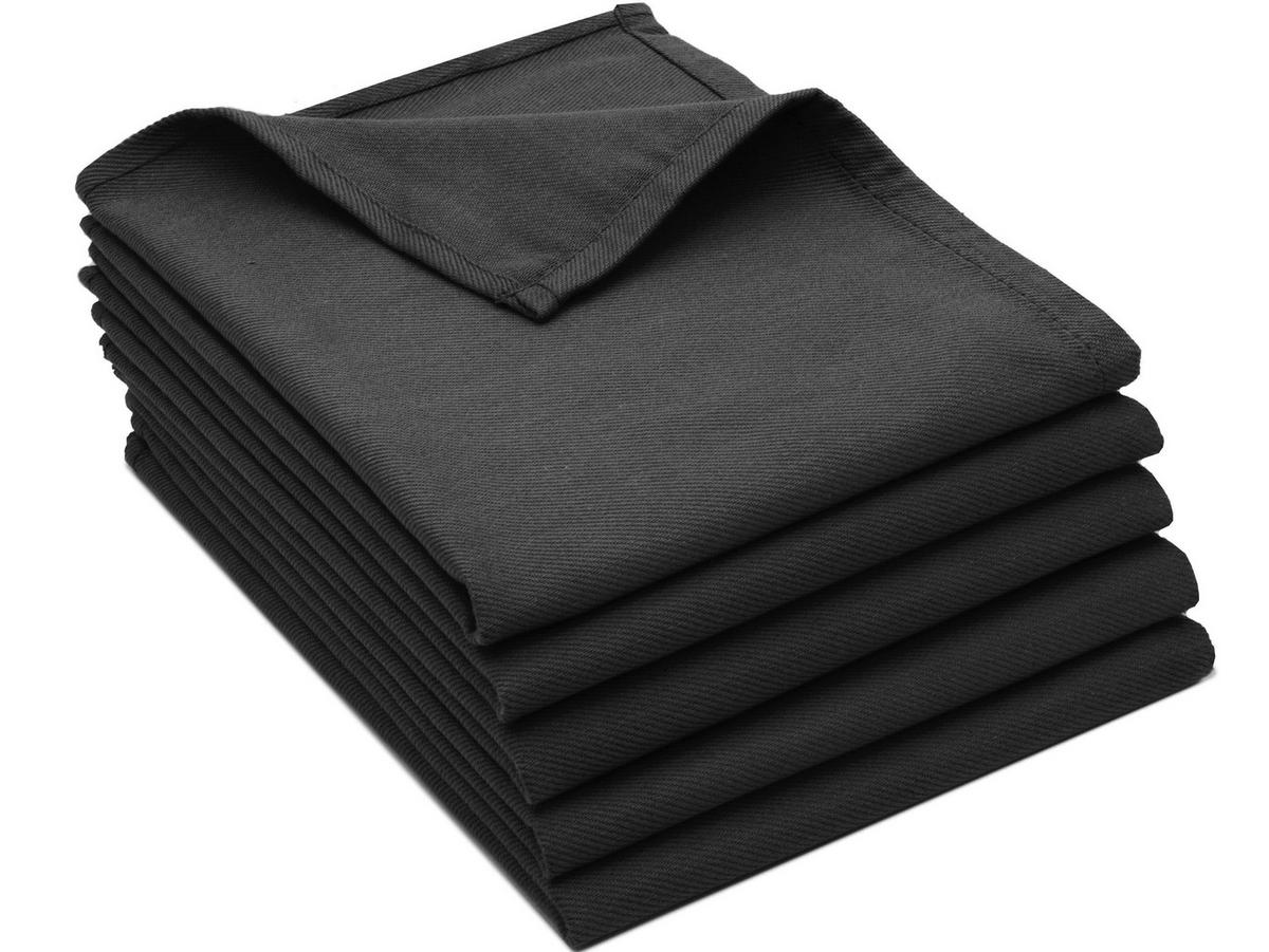 GESCHIRRTÜCHER, 5er-Set, 100% Baumwolle - Schwarz, Textil (50/70cm) - Zollner