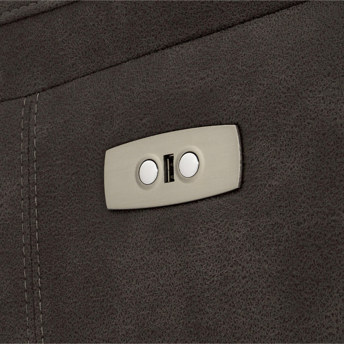 DREISITZER-SOFA Mikrofaser Braun (Taupe) - Braun, Leder/Metall (222/101/96cm) - Furnhouse