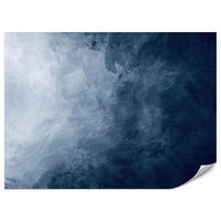 FOTOTAPETE für Badezimmer Dunkelblaues Ombre Aquarell 250x175 - Blau/Weiß, Papier (250/175cm) - Muralo