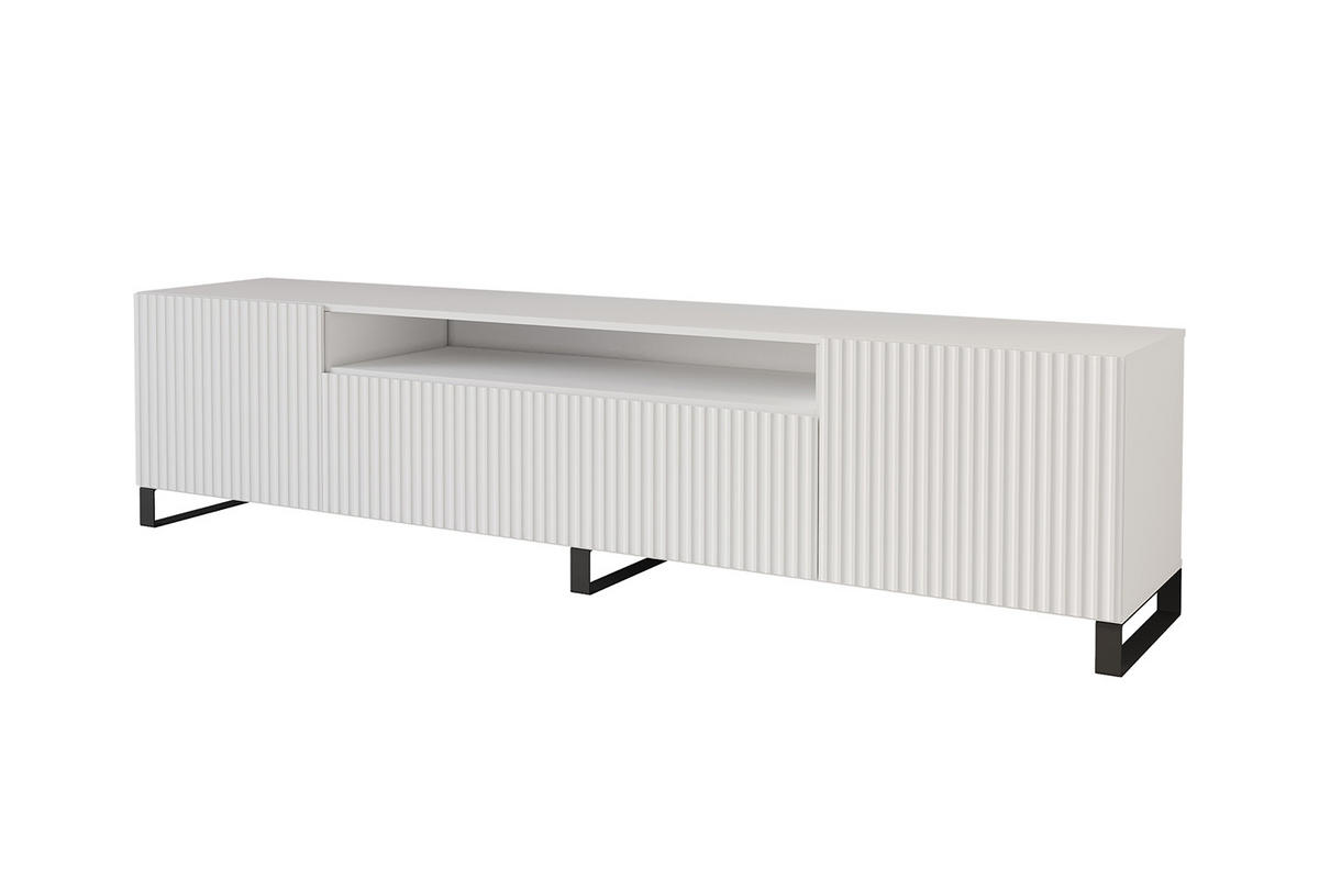 LOWBOARD NOA-2-S 200x53x41 cm - Weiß - Schwarz/Weiß, Holzwerkstoff (200/53/41cm) - ALTDECOR