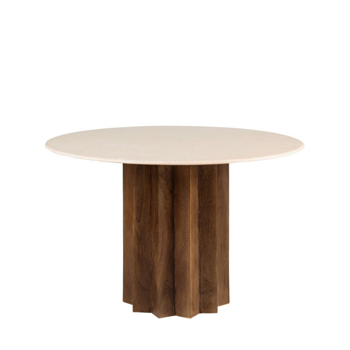 ESSTISCH - Marmor - Weißes Elfenbein - Ecru, Stein (120/120/75cm) - Drawer