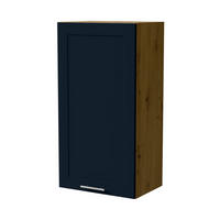 HÄNGESCHRANK Oslo W4/50 Eiche Artisan / Indigo Matt 50 / 32,5 / 96cm - Eiche Artisan/Dunkelblau, Holz/Holzwerkstoff (50/96/32.5cm) - Feldmann-Wohnen