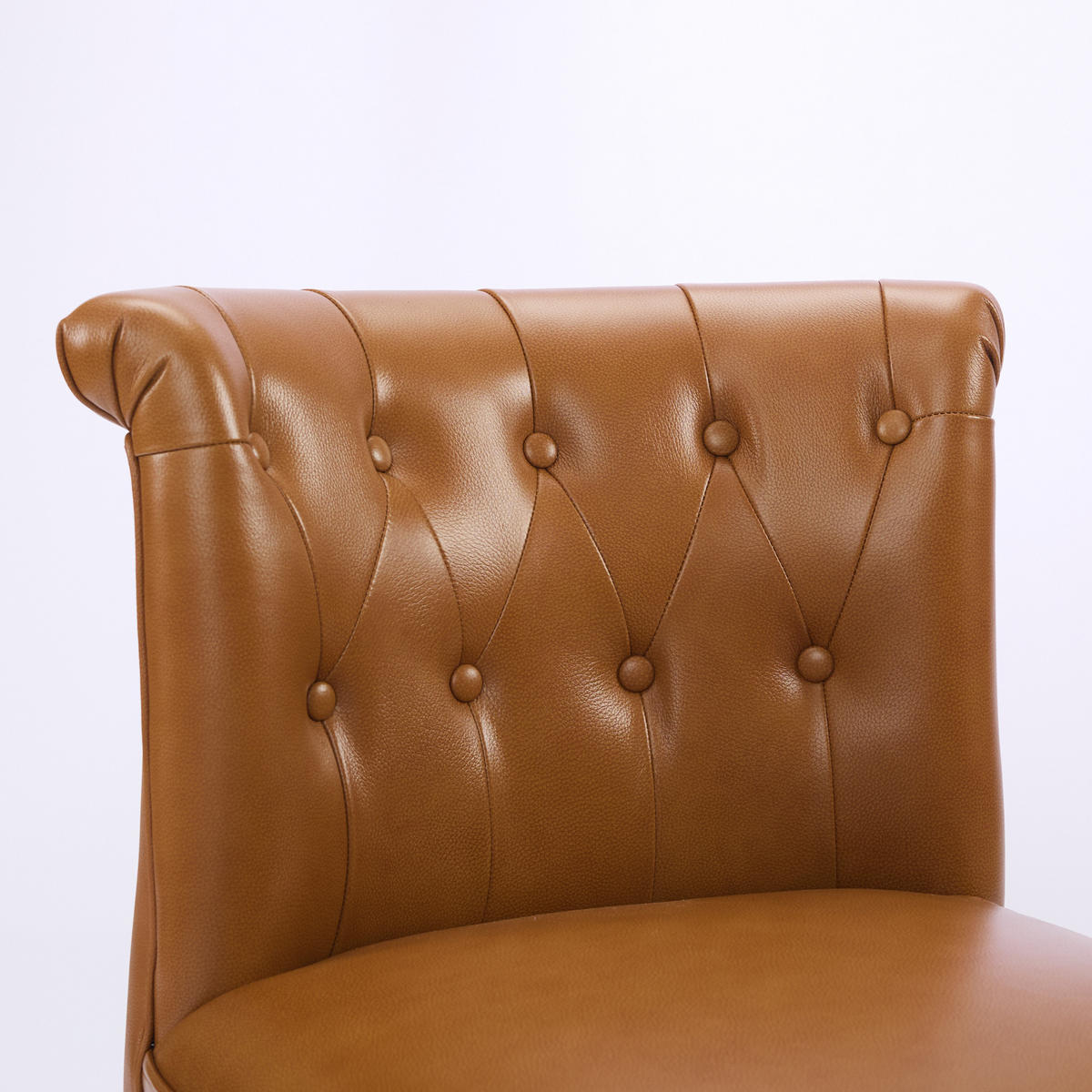 STUHL Echtleder mit Massivholzbeinen, DE-42328, Hellbraun - Hellbraun, Holzwerkstoff (60/72/56cm) - ComfortXL