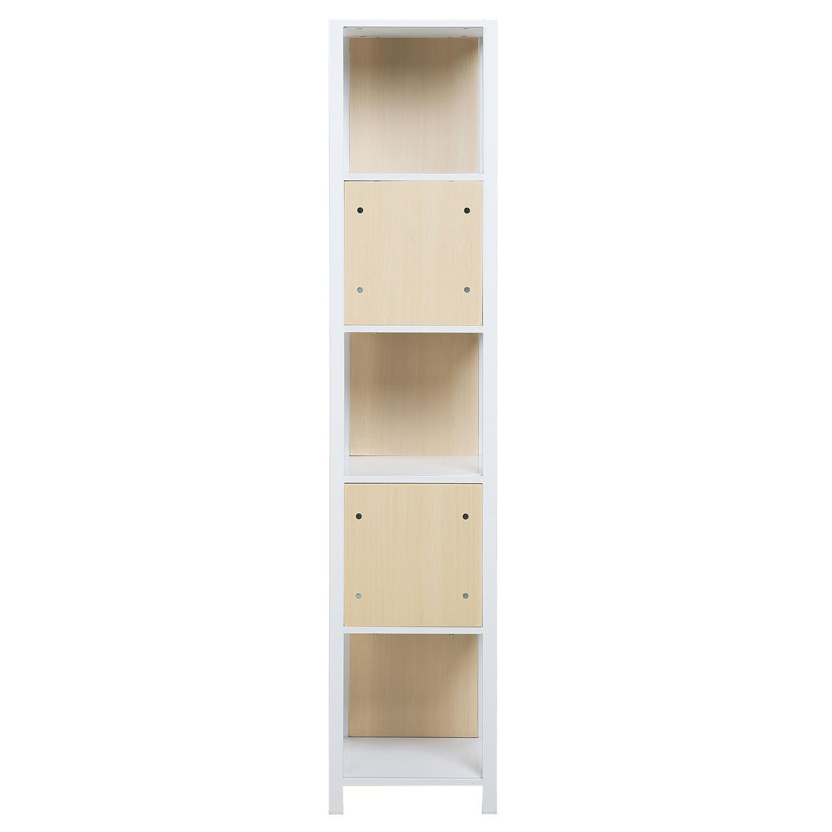 BÜCHERREGAL 5 Fächer Bogota - Hellbraun, Holzwerkstoff (35/165/35cm) - Beliani