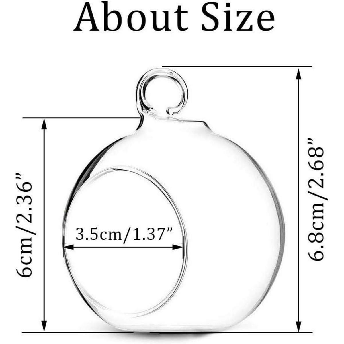 HÄNGENDER Kerzenhalter 24er Set Glas mit LED-Kerze Transparent - Transparent, Glas (6.8cm)