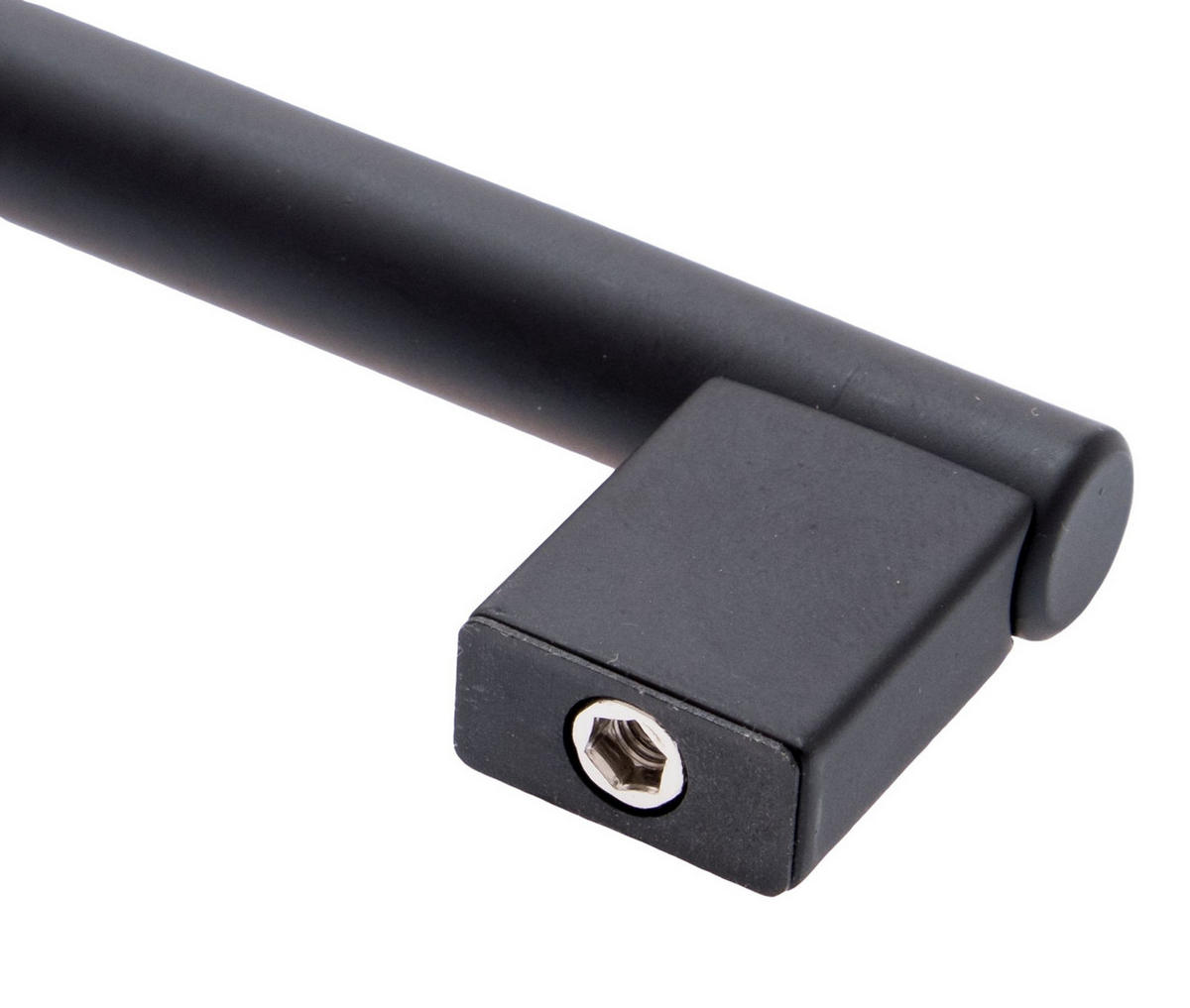 MÖBELGRIFF BA 128mm, Küchengriff schwarz matt, Griffstange Ø 12mm - Schwarz, Metall (1.2/3.4/15cm)