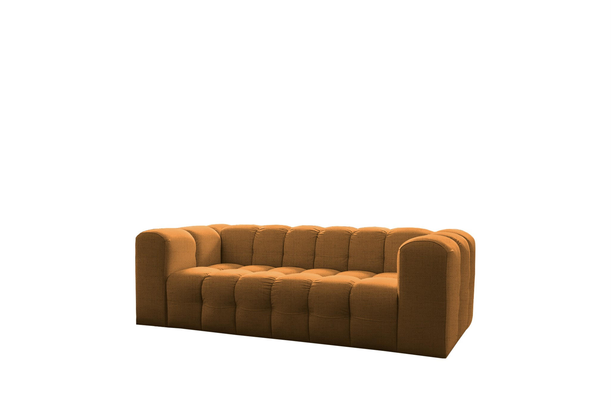 SOFA 3-sitzer Solvie In Moly - Orange, Holzwerkstoff/Textil (230/75/106cm) - Fun Möbel