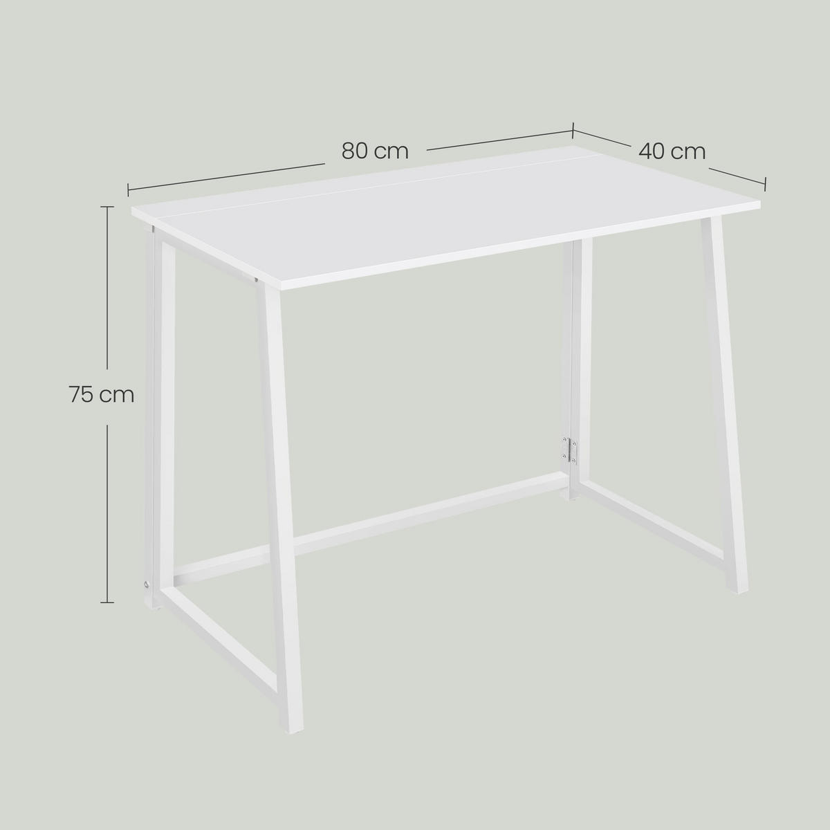 SCHREIBTISCH in weiß - Weiß, Holzwerkstoff (80/40/75cm) - Home Collective