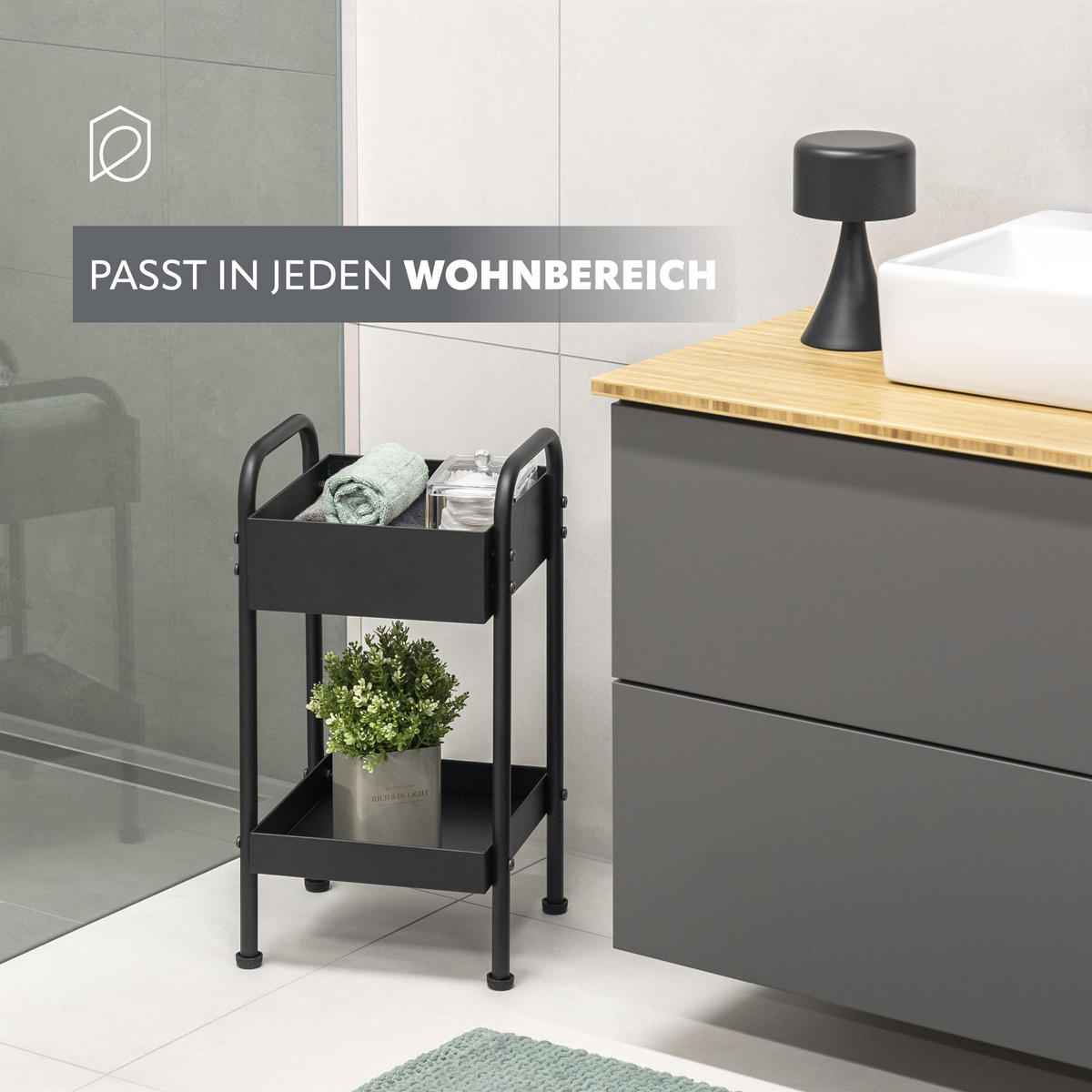 PFLANZENSTÄNDER, schwarz - Schwarz, Metall (29/30/58cm) - eluno