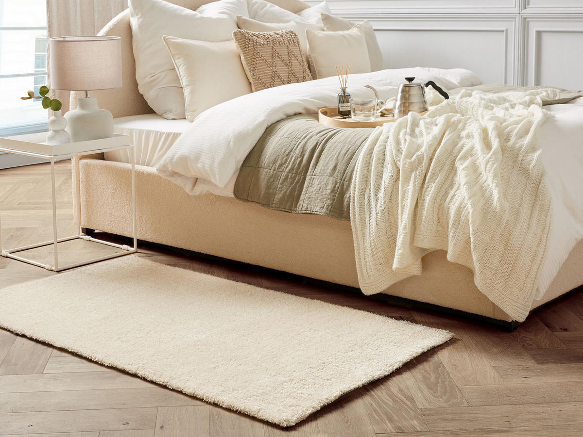 SHAGGY-TEPPICH Demre 150/80 cm - Beige, Kunststoff (80/150cm) - Beliani