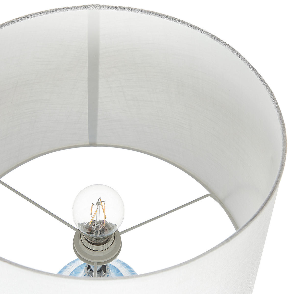 TISCHLAMPE Georgina 33/33/66 cm - Blau, Keramik (33/33/66cm) - Beliani