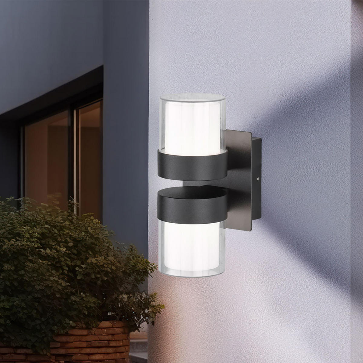 LED WANDLEUCHTE ARIS Schwarz - Schwarz, Metall (15/14/24cm) - Wofi