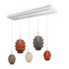 HÄNGELEUCHTE Echos 5-flammig Mehrfarbig Ø 18/25cm - Multicolor/Weiß, Glas (18/18/20cm) - s.luce