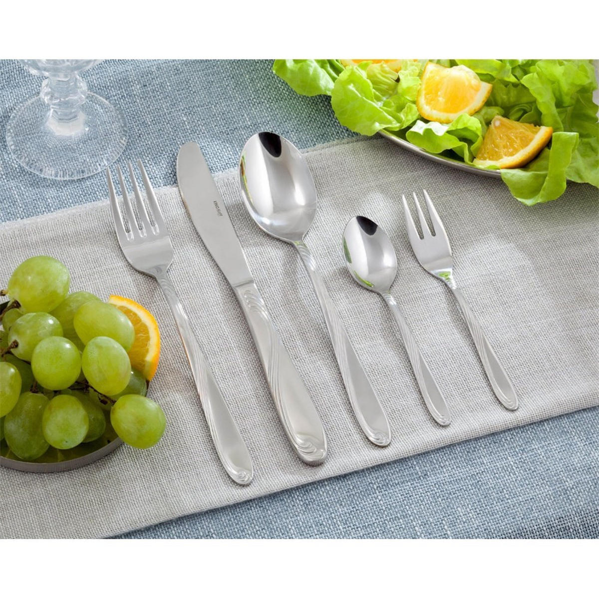 BESTECKSET Silber 21/2/2 cm KH3508 - Silberfarben, Metall - Kinghoff 
