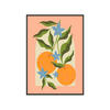 POSTER mit Rahmen Melissa Donne - Orange Branch with Flowers - Multicolor/Schwarz, Holz/Papier (50/70cm) - Poster&Frame