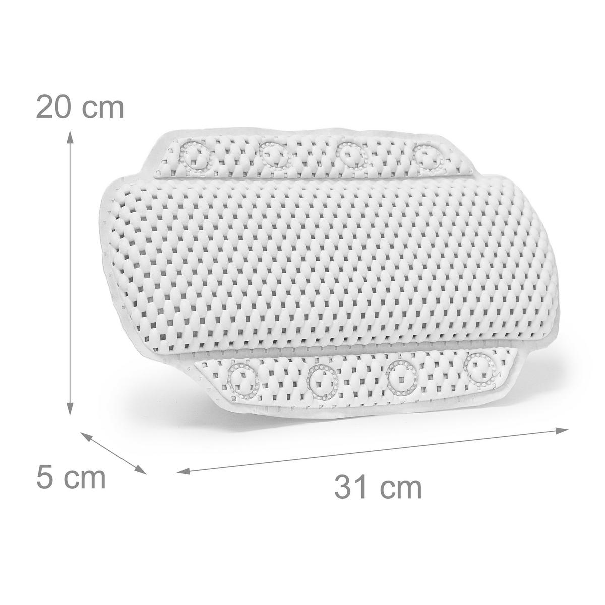 NACKENKISSEN - Weiß, Kunststoff (31/5cm) - Relaxdays