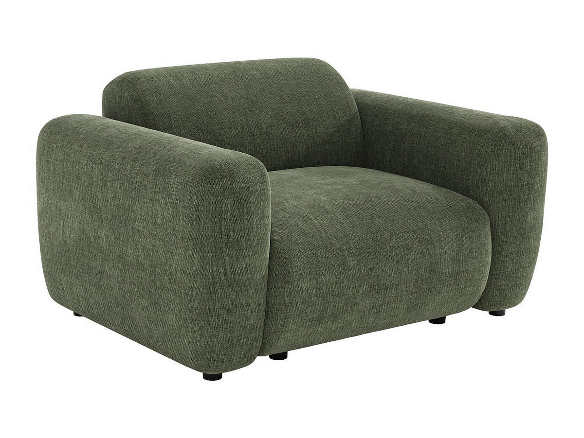 SESSEL mit gerader Rückenlehne - 1 Person - stoff - grün Pogni - Grün, Textil (130/67/97cm) - Vente-Unique