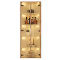 VITRINE 62cm Weiß Glas LED Eckvitrine modern - Weiß, Holzwerkstoff (62/160/35cm) - FLIEKS