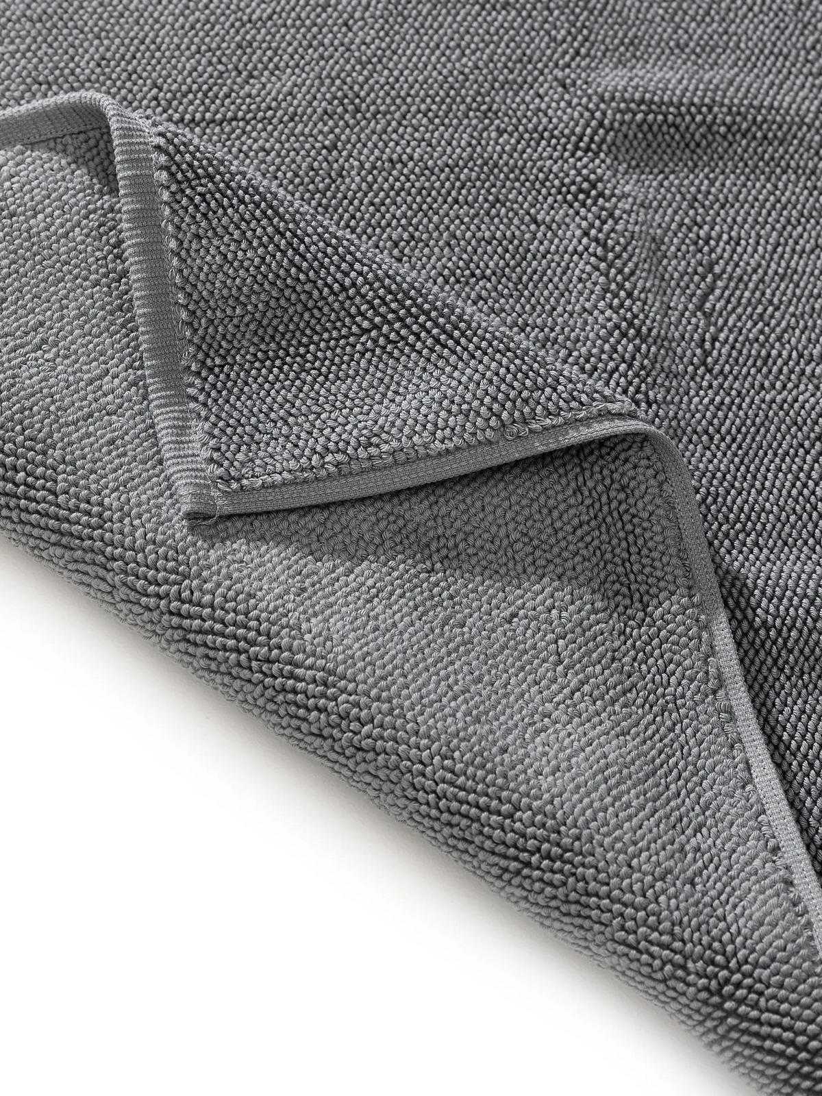 BADEMATTE Ole Anthrazit 70x120 cm - Anthrazit, Naturmaterialien/Textil (70/120cm) - benuta Nest